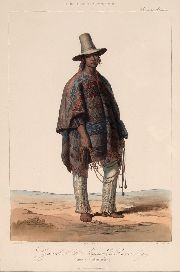 DHastrel, Adolphe, Gaucho des environs de Buenos Ayres, litografia