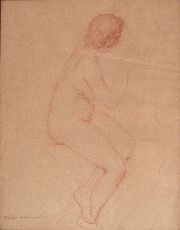 De la Carcova, Desnudo femenino, snguine