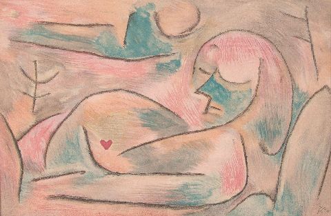 Klee, Sommeil d'Hiver, litografa en colores