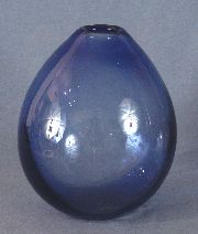 Vaso azul ,forma de cebolla