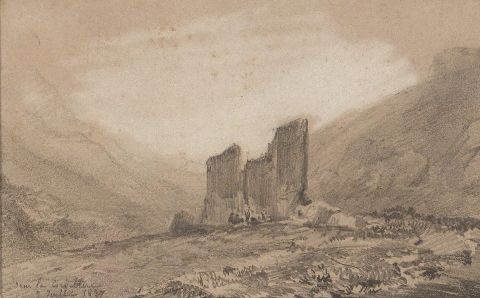 Borget, Paisaje, dibujo