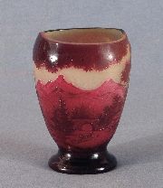 Vaso de vidrio Gall, decoracin paisaje , 13 cm