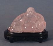 Buda, piedra dura cuarzo rosa