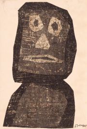 Dubuffet, Figura,  punta seca