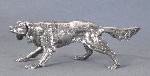 Perro escultura plata alemana