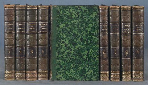LA HARPE (Jean Francois). Abrégé de l´histoire générale des voyage, 1825. 24 tomos de texto y 1 tomo de Atlas (32)