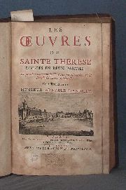 SANTA TERESA de Jesús. Deny Thierry, 1687 para la 1° parte y Pierre Le Petit, 1670 para la 2° parte. 2 partes en 1vol.