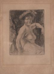 BESNARD, Paul Albert. Desnudo Femenino, aguafuerte