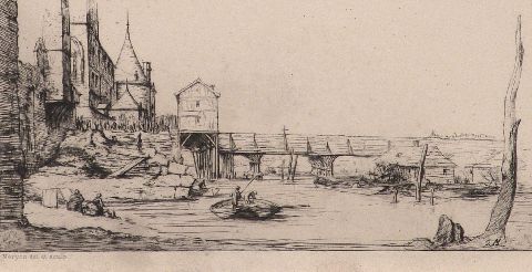 Meryon, Puente, grabado