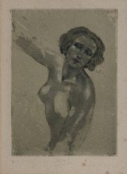 Chimot, Desnudo Femenino, grabado