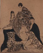 Boveni, Jose, Mujeres y Cacharros, tinta china