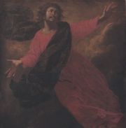 Anonimo, Ascensión de Jesús, óleo sobre tela