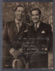 Fotografia de Carlos Gardel y Alfredo Le pera, autografiada