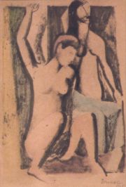 DUCMELIC, Sdravko 1961, Desnudo, acuarela 28 x 19.