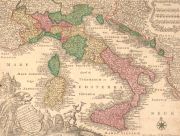 Mapa Seutter, Italia, Grabado