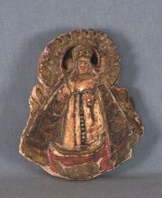 Virgen, siglo XVIII, sobre piedra de Huamanga