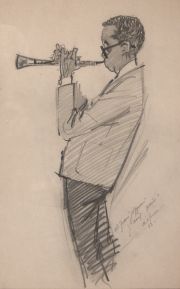 Alfredo 63, Trompetista, dibujo.