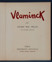 VLAMINCK por MAC ORLAN. 1 Volumen