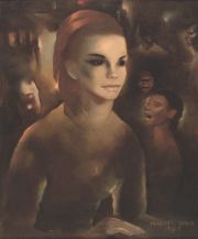 Mariette Lydis, Joven y negros, óleo sobre tela