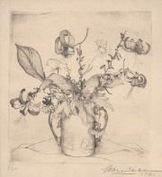 Portela Maria Carmen, Vaso con flores, aguafuerte. 6 / 15 18,5 x 17 cm