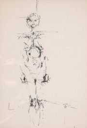 GIACOMETTI. Woman Standing, litografía.