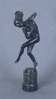 Perl, K., Bailarina, escultura de bronce.