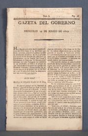 PERIODICO GAZETA DEL GOBIERNO DE 1815. 1 Pieza.