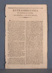 PERIODICO GAZETA DE BUENOS AYRES EXTRAORDINARIA DE 1815...2 carillas, 1 Pieza.