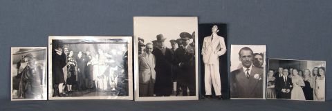 14 fotografías de artistas de cine norteamericano de visita en la Argentina. 1930/50.