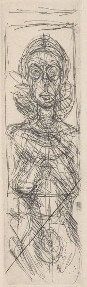 GIACOMETTI. ANNETTE DE FACE, aguafuerte.