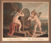 Mariage, Cupidos L'agniseur de fleches, grabado -89-