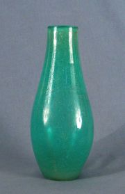 Vaso de Murano, vidrio verde.