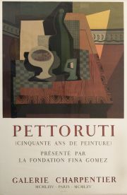 PETTORUTI, Emilio. Afiche de exposicin en Galerie Charpentier. Paris, 1965. Litografa Mourlot, 74 x 53 cm.