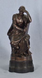 Dubois, Personaje, escultura de bronce, Fund. Barbedienne