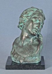 CHIERICO 'Busto', escultura en bronce.