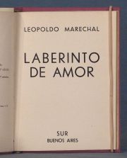 MARECHAL, Leopoldo: LABERINTO DE AMOR....1 Vol.
