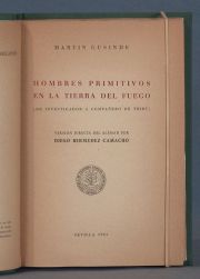 GUSINDE, Martín. HOMBRES PRIMITIVOS....1 Vol.