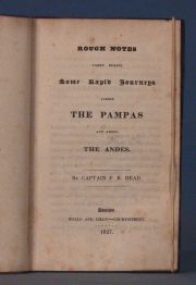 Head, Rough Notes, Head´s Journey to the Pampas and the Andes, Boston, 1827