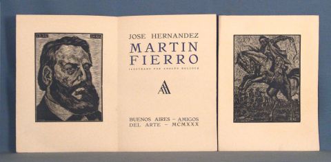 HERNQNDEZ, MARTIN FIERRO, ilustrado Adolfo Bellocq, BsAs, MCMXXX