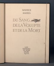 BARRES. Du Sang de la volupte et de la Mort. 1930, 2 Vol. Grabados originales decaris. Con estuches