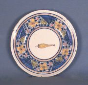 Plato cerámica de Rouen.