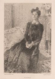 LAURENT, Ernest. Portrait, litografía Año 1901