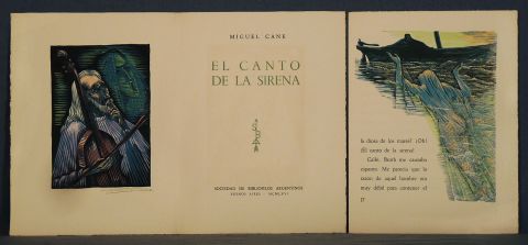 CANE, Miguel. El canto de la sirena, Xilografías de Victor Delhez, SBA, 1966.