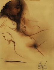 Martinez Casas, Desnudo femenino, sepia