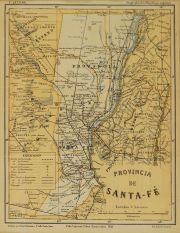 Mapa provincia de Santa Fe. Año 1889