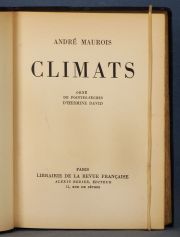 Maurois, Andre: Climats, Paris, sin fecha. Tirada 1125. Este ej. 1083.