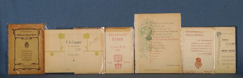 Catálogos de Exposición y Remates entre los años 1888 y 1912, Salón Costa, Castillo, Witcomb. Son de destacar Exposición