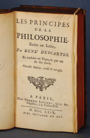 DESCARTES, Rene: LES PRINCIPES DE LA PHILOSOPHIE.... 1724