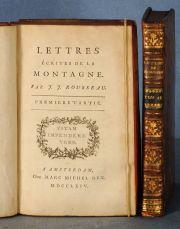 ROUSSEAU, J. J.: LETTRES ECRITES DE LA MONTAGNE. VITAM INPENDERE VERO. Amsterdam, Chez Marc Michel Rey. 1764. 2 Vol.