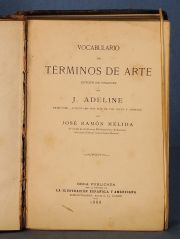 ADELINE, J.: VOCABULARIO DE TERMINOS DE ARTE....1 Vol.